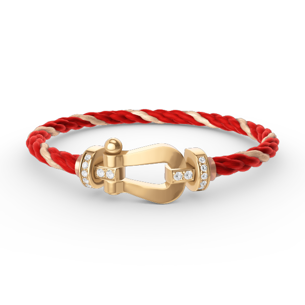[Bling Jewelrys ]FORCE LARGE HORSESHOE HALF DIAMOND BRACELET GOLD