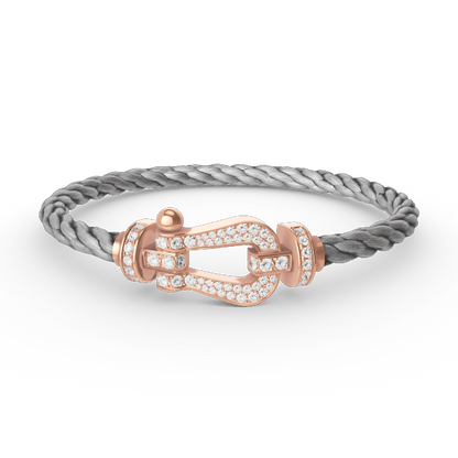 [Bling Jewelrys ]FORCE LARGE HORSESHOE FULL DIAMOND BRACELET ROSE GOLD