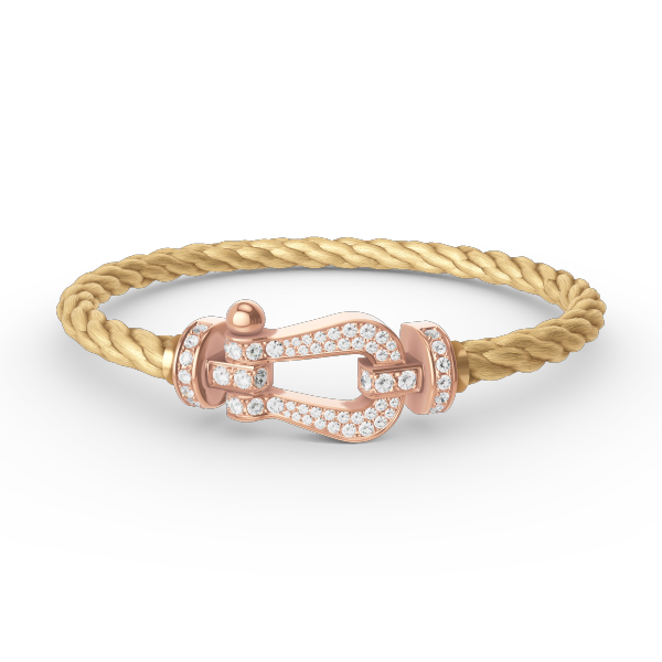 [Bling Jewelrys ]FORCE LARGE HORSESHOE FULL DIAMOND BRACELET ROSE GOLD