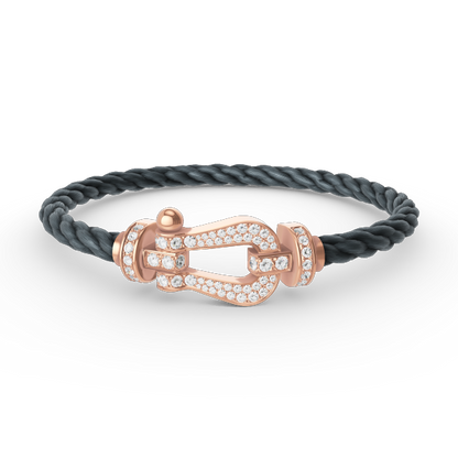 [Bling Jewelrys ]FORCE LARGE HORSESHOE FULL DIAMOND BRACELET ROSE GOLD