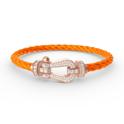 [Bling Jewelrys ]FORCE LARGE HORSESHOE FULL DIAMOND BRACELET ROSE GOLD