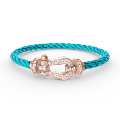 [Bling Jewelrys ]FORCE LARGE HORSESHOE FULL DIAMOND BRACELET ROSE GOLD