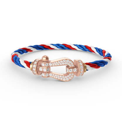 [Bling Jewelrys ]FORCE LARGE HORSESHOE FULL DIAMOND BRACELET ROSE GOLD