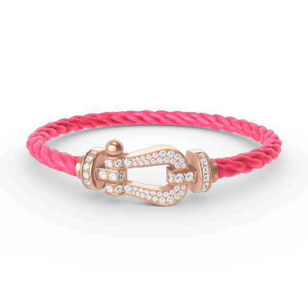 [Bling Jewelrys ]FORCE LARGE HORSESHOE FULL DIAMOND BRACELET ROSE GOLD