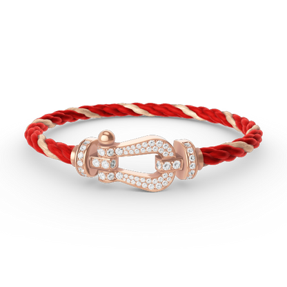 [Bling Jewelrys ]FORCE LARGE HORSESHOE FULL DIAMOND BRACELET ROSE GOLD