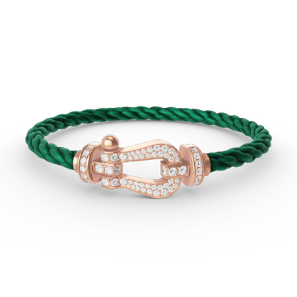 [Bling Jewelrys ]FORCE LARGE HORSESHOE FULL DIAMOND BRACELET ROSE GOLD