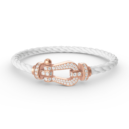 [Bling Jewelrys ]FORCE LARGE HORSESHOE FULL DIAMOND BRACELET ROSE GOLD
