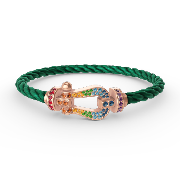 [Bling Jewelrys ]FORCE LARGE HORSESHOE  COLORED DIAMOND BRACELET ROSE GOLD