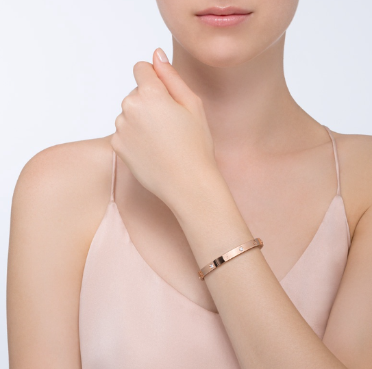 [Bling Jewelry] LIEBESARMBAND 6,1 MM 4 DIAMANTEN