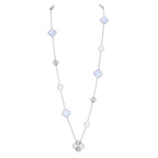 [Bling Jewelry] 取り外し可能 クローバー 15(11+4) フラワー シルバー ネックレスセット
