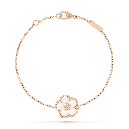 [Bling Jewelry] GLÜCKSBRACELETT MIT WEISSER PERLMUTT-PFLAUMENBLÜTE