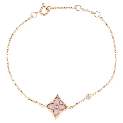 [Bling Jewelrys ]STAR 1 DIAMOND PINK GOLD BRACELET