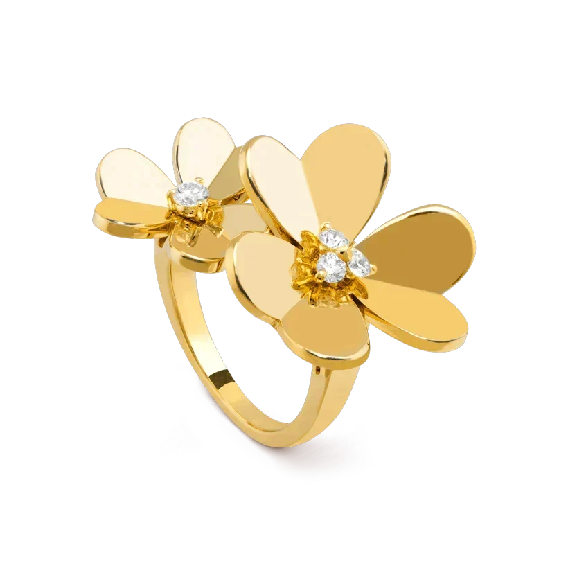 [Bling Jewelrys ]CLOVER COMOS GOLD DIAMOND RING