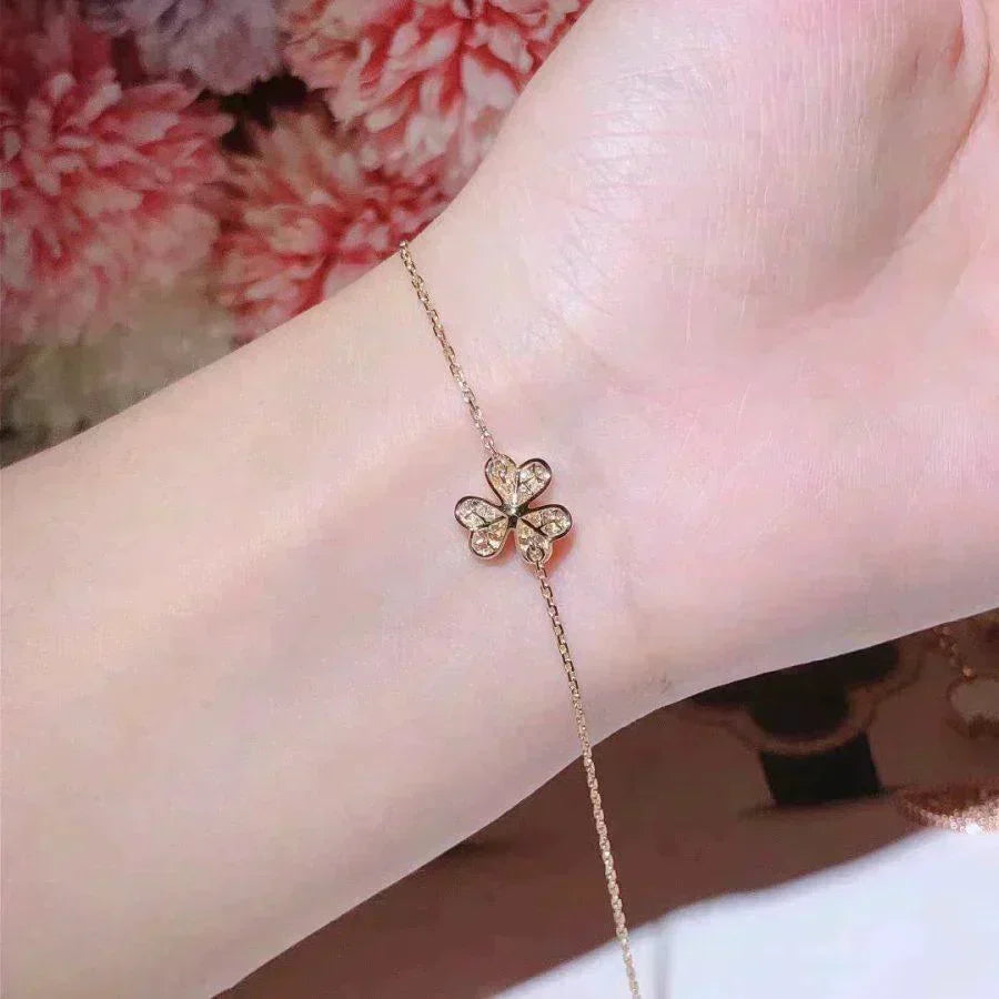 [Bling Jewelrys ]FRIVOLE GOLD-BLUMEN-DIAMANTARMBAND