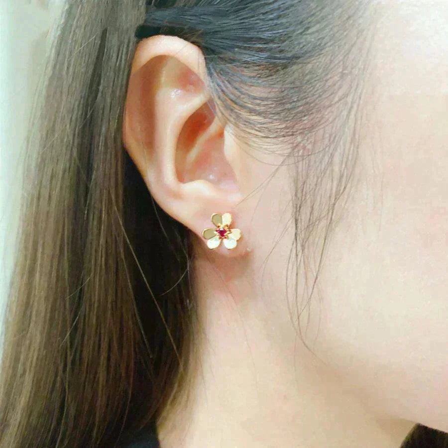 [Bling Jewelry] FRIVOLE フラワー ピンク イヤリング