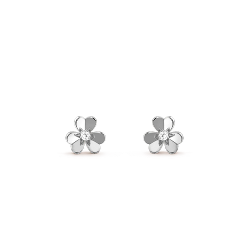 [Bling Jewelrys ]FRIVOLE MINI SILVER FLOWER EARRINGS