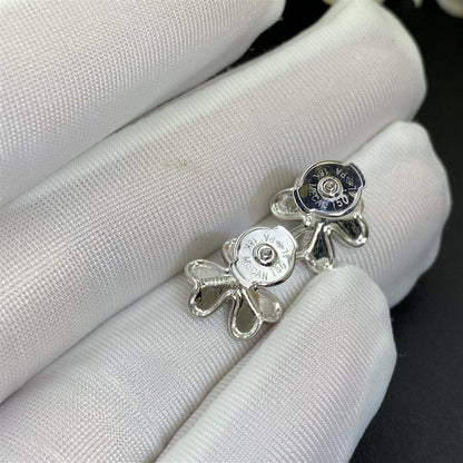 [Bling Jewelrys ]FRIVOLE MINI SILVER FLOWER EARRINGS
