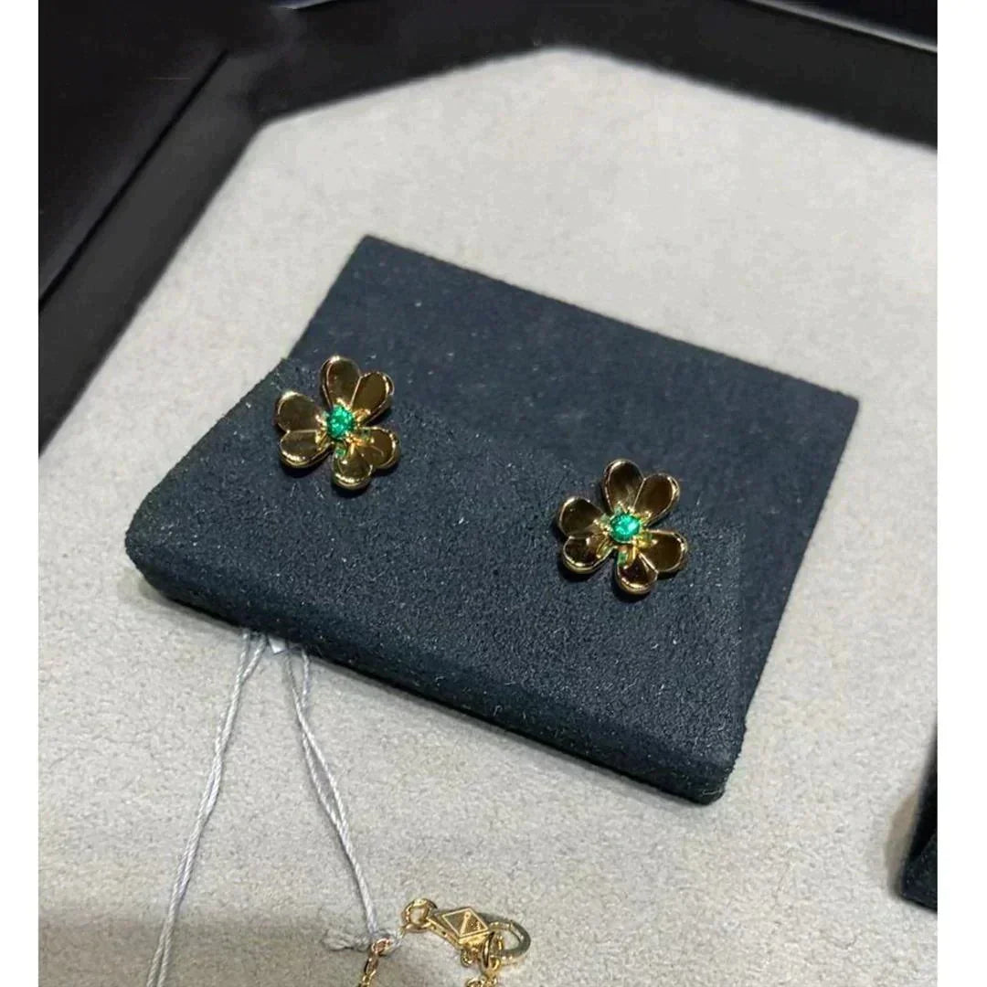 [Bling Jewelrys ]FRIVOLE  FLOWER MALACHITE EARRINGS