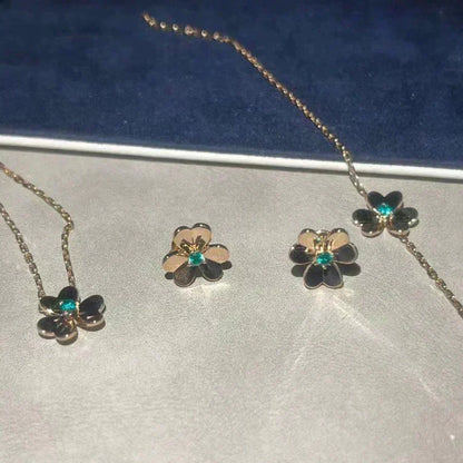 [Bling Jewelrys ]FRIVOLE  FLOWER MALACHITE EARRINGS