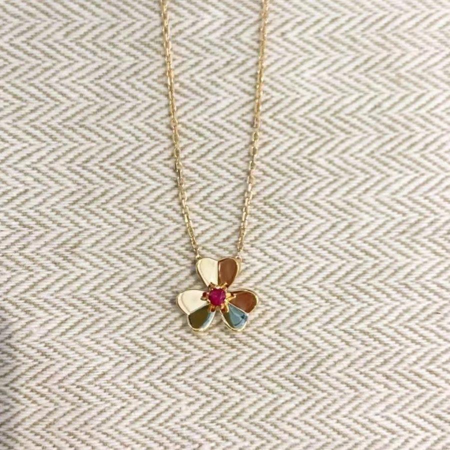 [Bling Jewelrys ]FRIVOLE GOLDENES BLUMEN-COLLIER