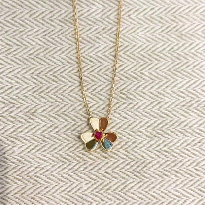 [Bling Jewelrys ]FRIVOLE GOLDENES BLUMEN-COLLIER
