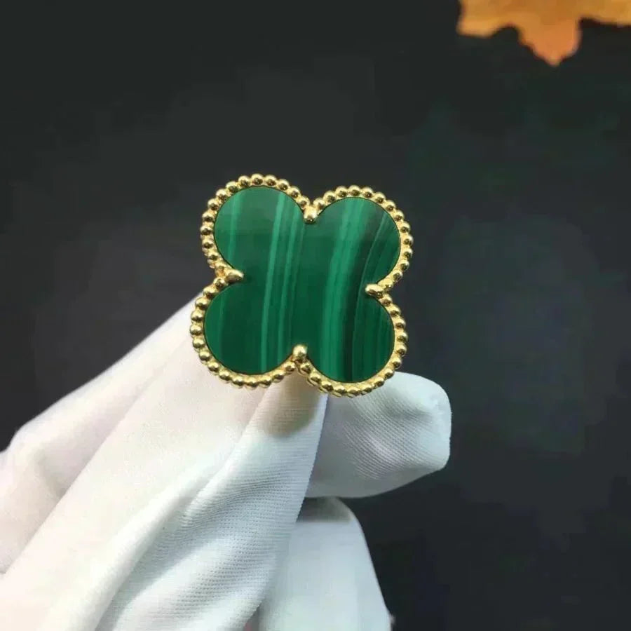 [Bling Jewelry] クローバー マラカイト リング