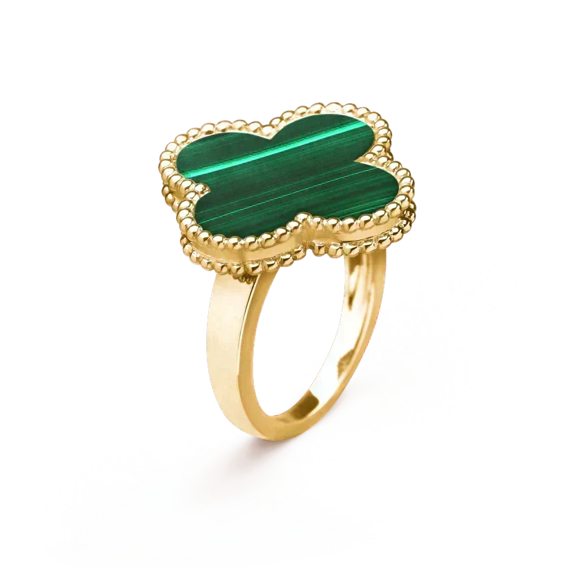 [Bling Jewelry] クローバー マラカイト リング