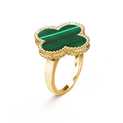 [Bling Jewelry] クローバー マラカイト リング