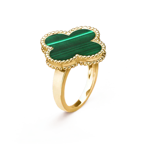 [Bling Jewelry] クローバー マラカイト リング