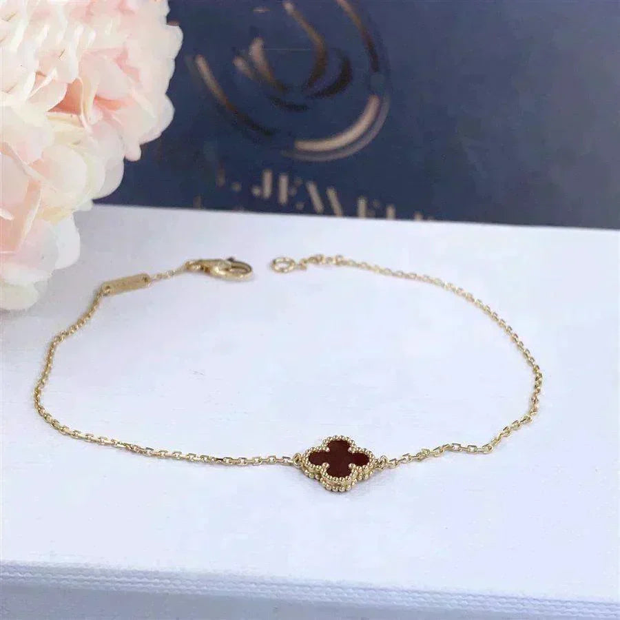 [Bling Jewelry] KLEEBART KARNEOL EINZELNE BLUMENARMBAND