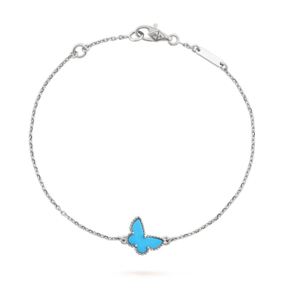 [Bling Jewelrys ]BUTTERFLY TURQUOISE BUTTERFLY BRACELET SILVER