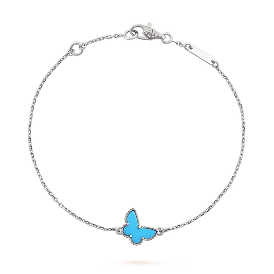 [Bling Jewelrys ]BUTTERFLY TURQUOISE BUTTERFLY BRACELET SILVER