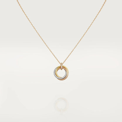 {
  "Bling Jewelrys": "ブリングジュエリー",
  "TRINITY NECKLACE SILVER GOLD PINK GOLD DIAMONDS": "トリニティネックレス シルバー ゴールド ピンクゴールド ダイヤモンド"
}