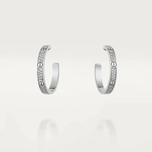 [Bling Jewelry] ラブ ダイヤモンド シルバー フープピアス