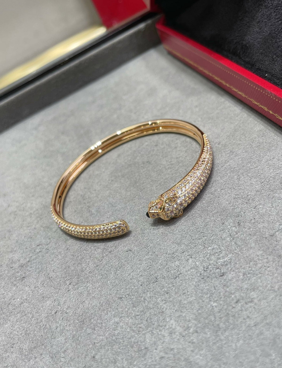 [Bling Jewelrys ]PANTHERE VOLLDIAMANT-OFFENARMBAND