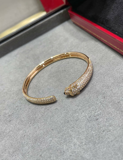 [Bling Jewelrys ]PANTHERE VOLLDIAMANT-OFFENARMBAND