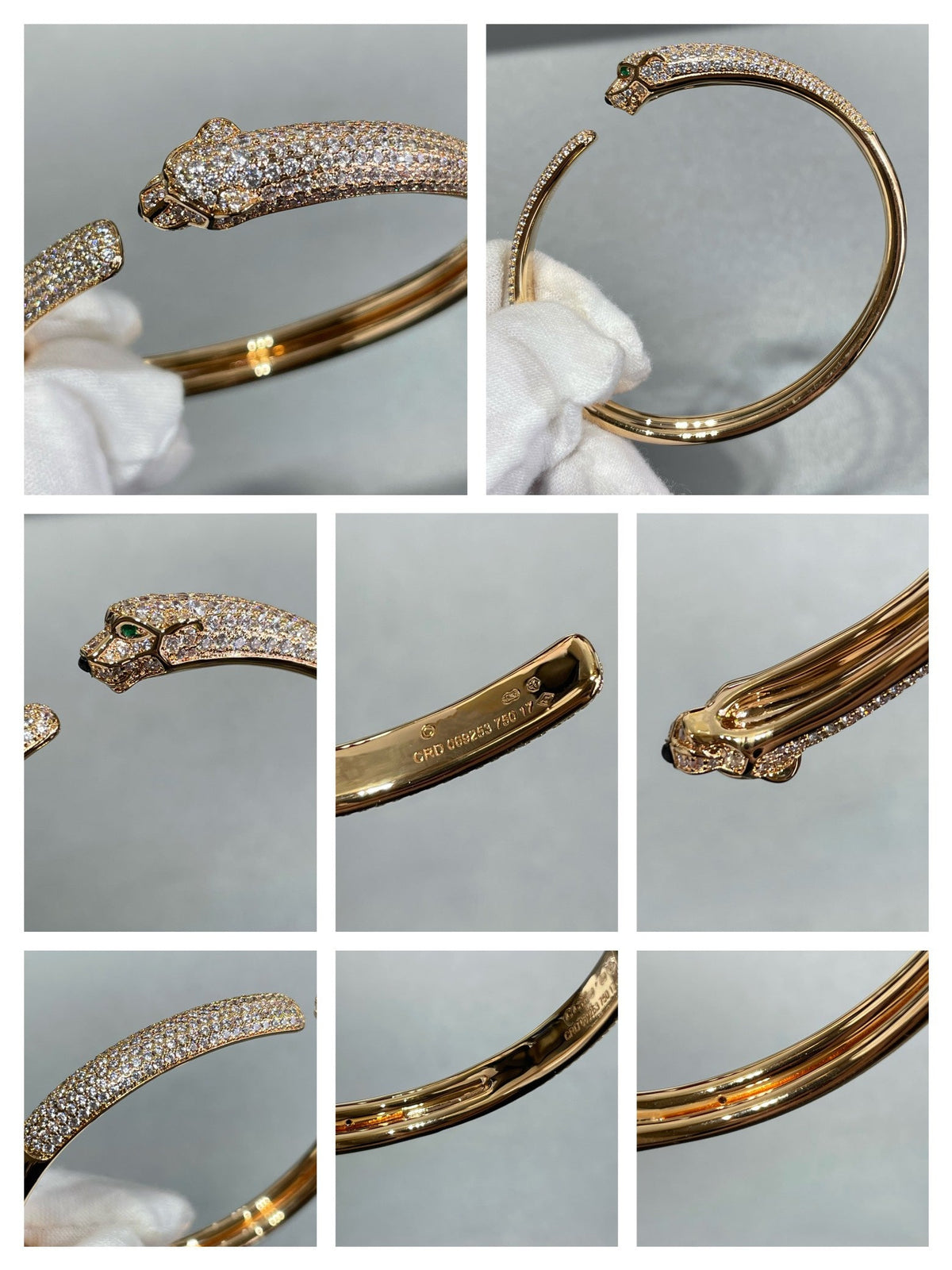 [Bling Jewelrys ]PANTHERE VOLLDIAMANT-OFFENARMBAND