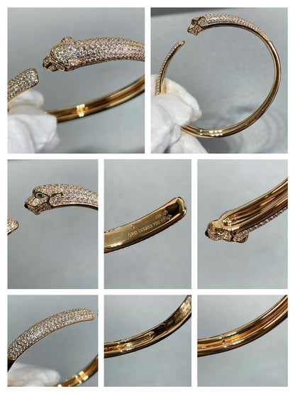 [Bling Jewelrys ]PANTHERE VOLLDIAMANT-OFFENARMBAND