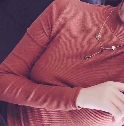 [Bling Jewelrys] LUCKY SPRING 4 MOTIVE HALSKETTE IN ROSÉGOLD