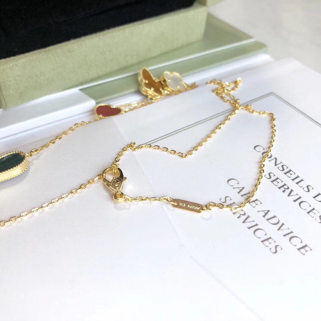 [Bling Jewelrys] LUCKY SPRING 4 MOTIVE HALSKETTE IN ROSÉGOLD