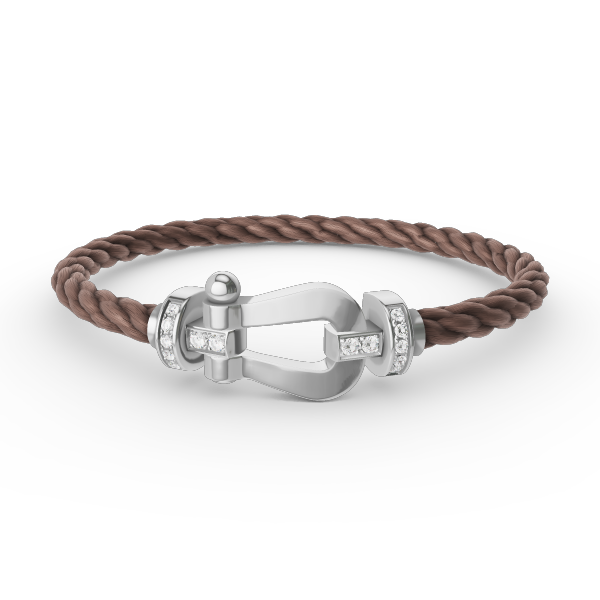 [Bling Jewelrys ]FORCE LARGE HORSESHOE HALF DIAMOND BRACELET SILVER