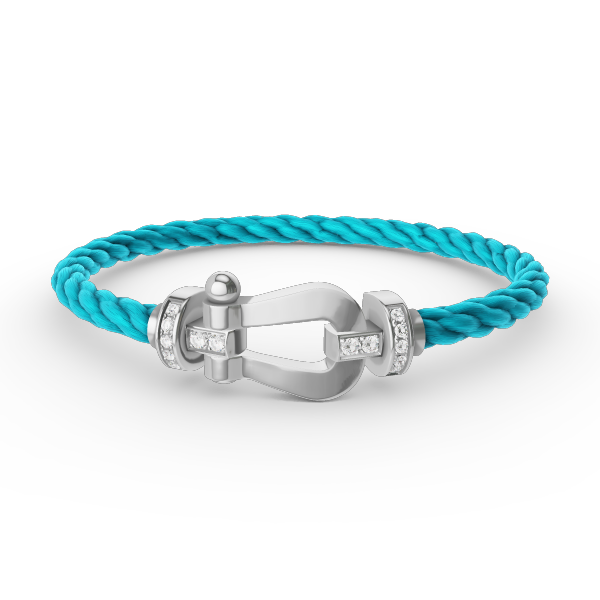 [Bling Jewelrys ]FORCE LARGE HORSESHOE HALF DIAMOND BRACELET SILVER