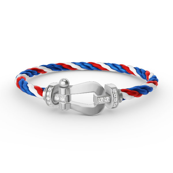 [Bling Jewelrys ]FORCE LARGE HORSESHOE HALF DIAMOND BRACELET SILVER