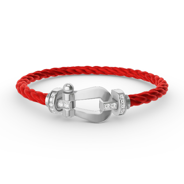 [Bling Jewelrys ]FORCE LARGE HORSESHOE HALF DIAMOND BRACELET SILVER