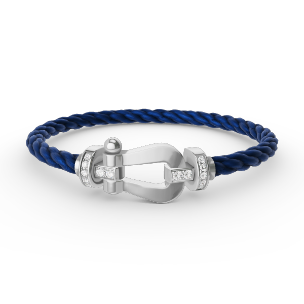 [Bling Jewelrys ]FORCE LARGE HORSESHOE HALF DIAMOND BRACELET SILVER