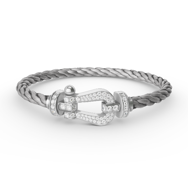 [Bling Jewelrys ]FORCE LARGE HORSESHOE FULL DIAMOND BRACELET SILVER