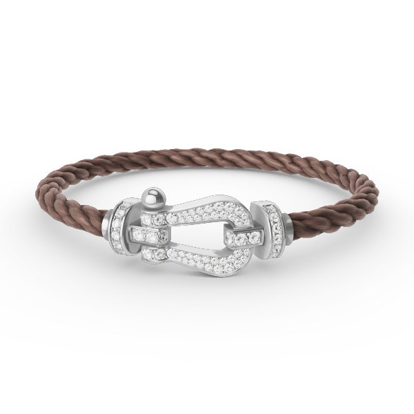 [Bling Jewelrys ]FORCE LARGE HORSESHOE FULL DIAMOND BRACELET SILVER
