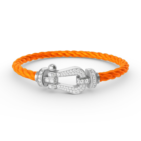 [Bling Jewelrys ]FORCE LARGE HORSESHOE FULL DIAMOND BRACELET SILVER