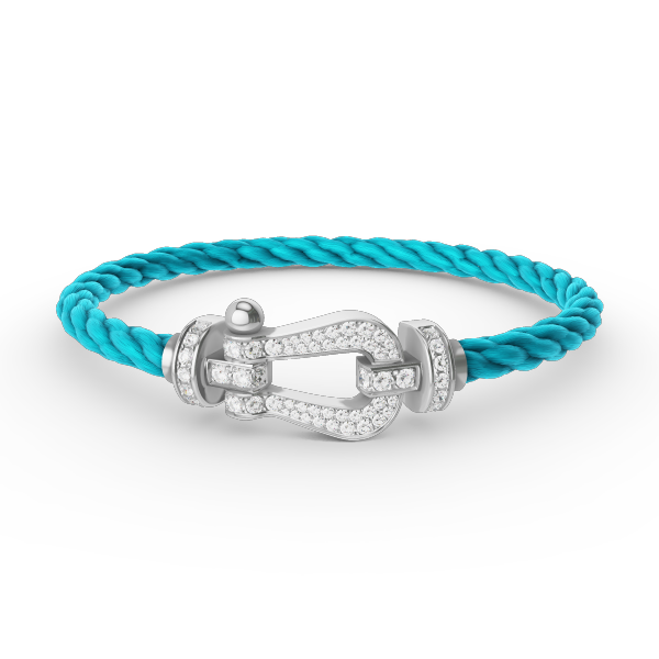[Bling Jewelrys ]FORCE LARGE HORSESHOE FULL DIAMOND BRACELET SILVER