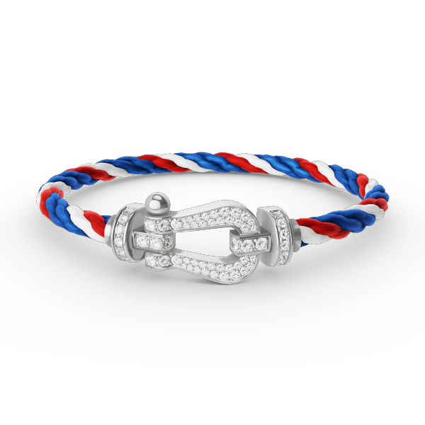 [Bling Jewelrys ]FORCE LARGE HORSESHOE FULL DIAMOND BRACELET SILVER